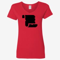 Ladies' Heavy Cotton™ V-Neck T-Shirt Thumbnail