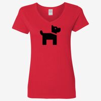 Ladies' Heavy Cotton™ V-Neck T-Shirt Thumbnail