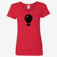 Ladies' Heavy Cotton™ V-Neck T-Shirt Thumbnail