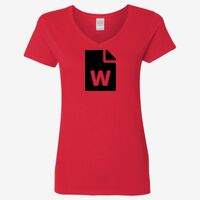 Ladies' Heavy Cotton™ V-Neck T-Shirt Thumbnail