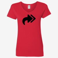 Ladies' Heavy Cotton™ V-Neck T-Shirt Thumbnail