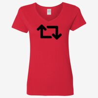 Ladies' Heavy Cotton™ V-Neck T-Shirt Thumbnail