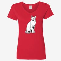 Ladies' Heavy Cotton™ V-Neck T-Shirt Thumbnail