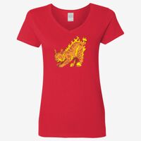 Ladies' Heavy Cotton™ V-Neck T-Shirt Thumbnail