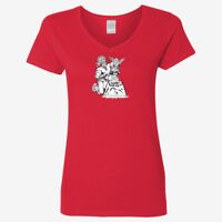 Ladies' Heavy Cotton™ V-Neck T-Shirt Thumbnail