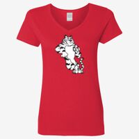 Ladies' Heavy Cotton™ V-Neck T-Shirt Thumbnail