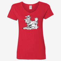 Ladies' Heavy Cotton™ V-Neck T-Shirt Thumbnail