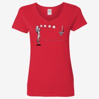 Ladies' Heavy Cotton™ V-Neck T-Shirt Thumbnail