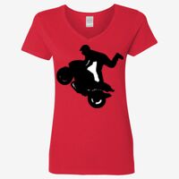 Ladies' Heavy Cotton™ V-Neck T-Shirt Thumbnail