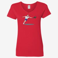 Ladies' Heavy Cotton™ V-Neck T-Shirt Thumbnail