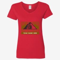 Ladies' Heavy Cotton™ V-Neck T-Shirt Thumbnail